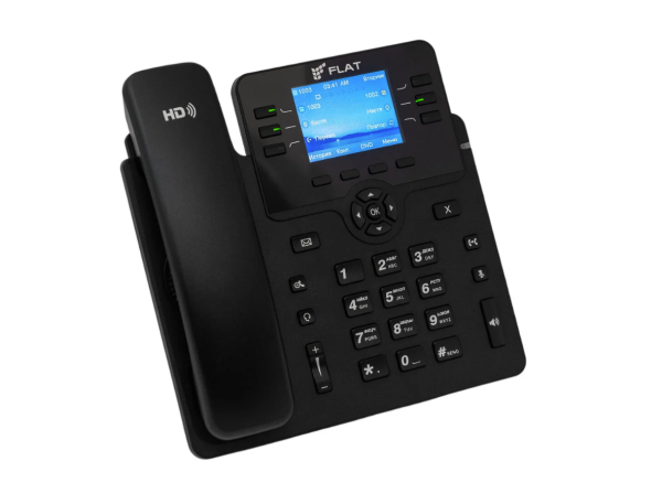 ФЛАТ-ПРО FLAT-PHONE B6P, ip-телефон (6 SIP-аккаунтов, 2 порта 10/100/1000BASE-T (RJ-45), ЖК-дисплей, PoE, адаптер питания 220В)